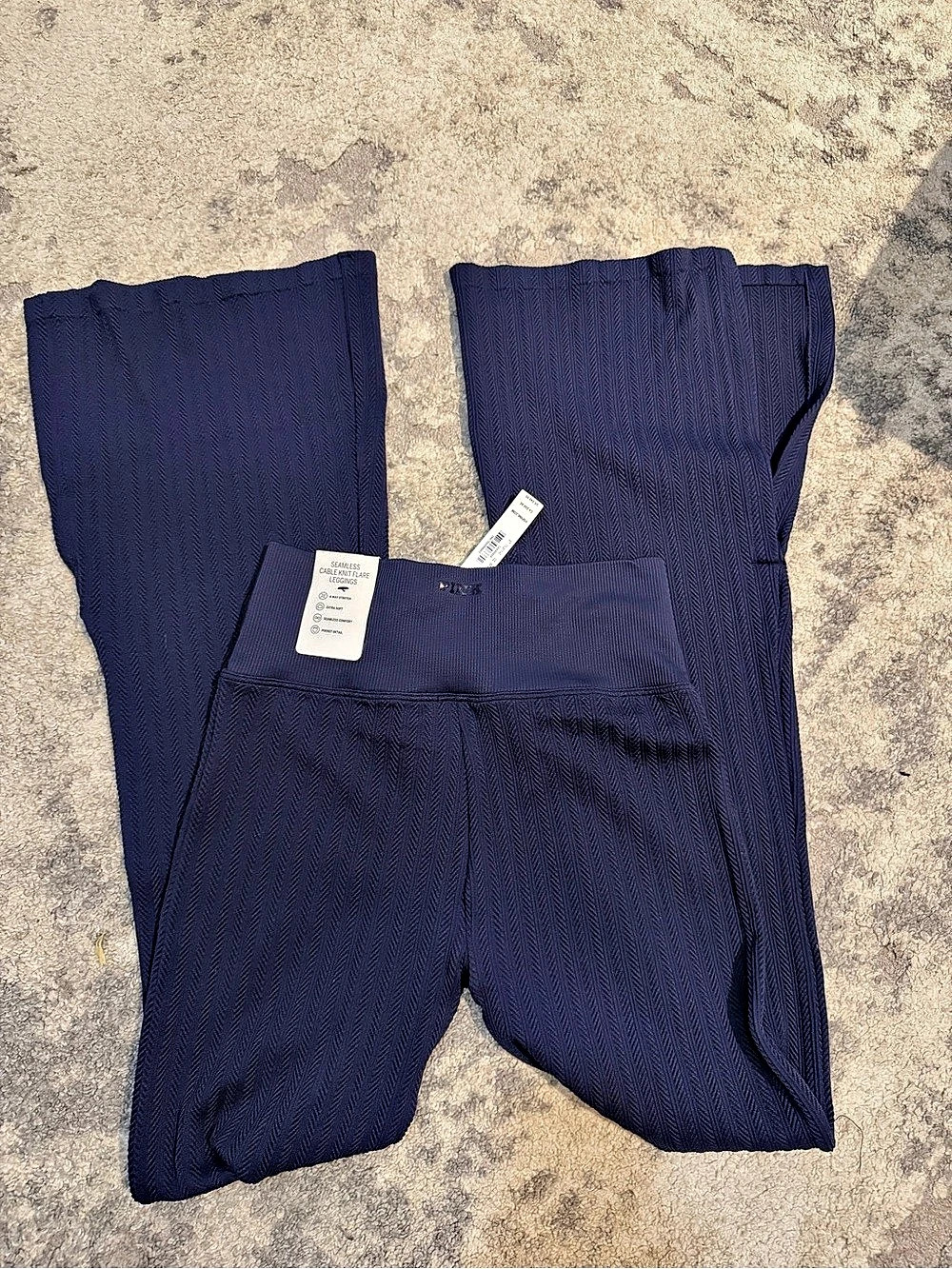 New pink Women's Geometric Leggings in Blue Size S